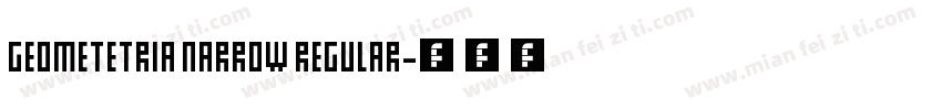 GEOMETETRIA NARROW REGULAR字体转换